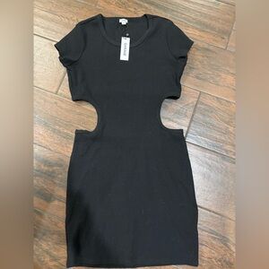 Garage Black Mini Cut-Out Dress